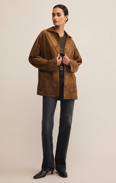 Decker Faux Suede Chore Coat
