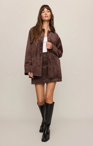 Decker Faux Suede Chore Coat