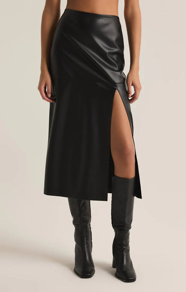 METROPOLITAN FAUX LEATHER SKIRT