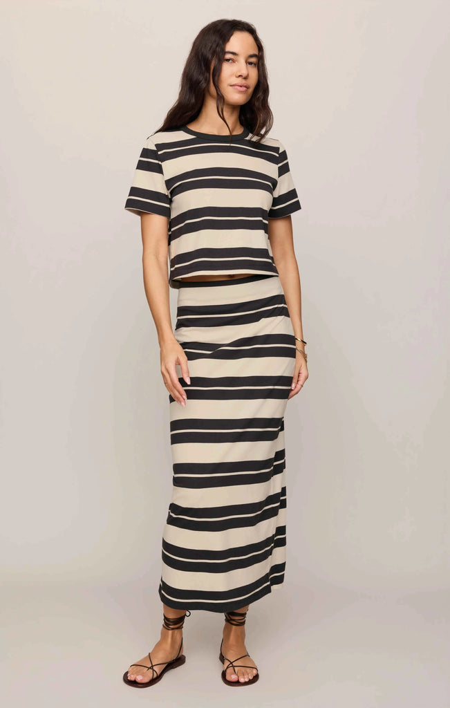 Gail Striped Midi Skirt