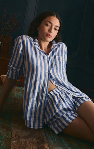 Morning Stripe Gauze Short