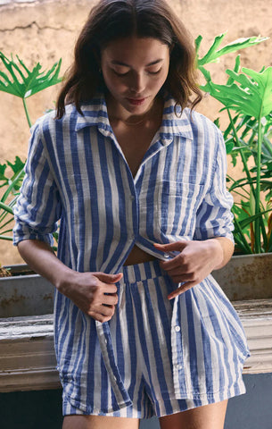 Saturdays Stripe Gauze Shirt