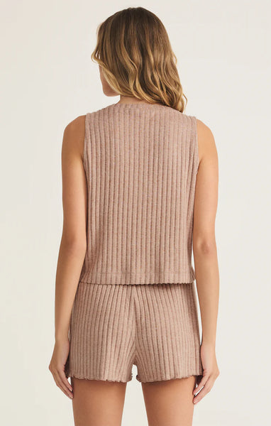 Sloane V-Neck Silky Rib Tank