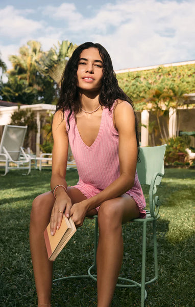 SLOANE V-NECK RIB TANK
