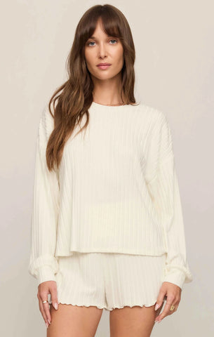 Daydream Silky Rib Long Sleeve Top