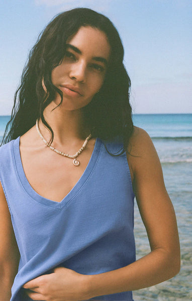 Sloane V-Neck Cotton Jersey Top