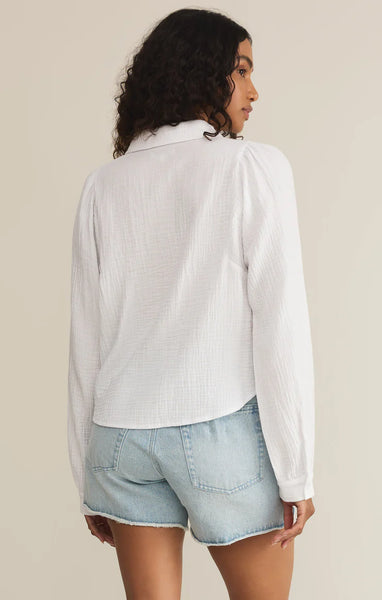 CAMPO BUTTON UP GAUZE TOP