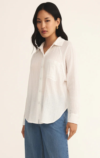 Perfect Airy Gauze Button Up