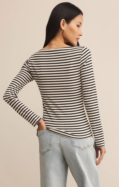 Pristine Rib Striped Tee