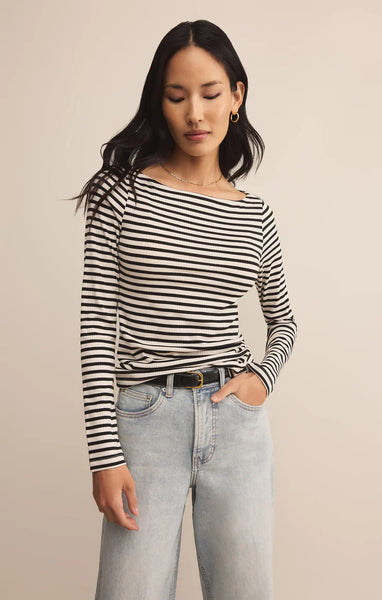 Pristine Rib Striped Tee