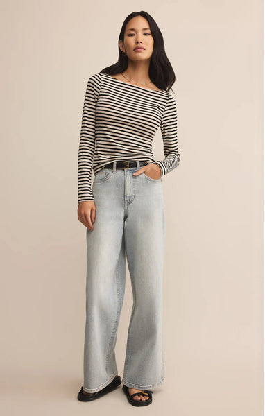 Pristine Rib Striped Tee