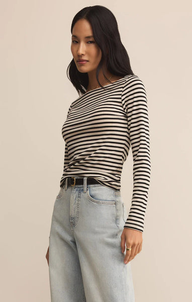 Pristine Rib Striped Tee