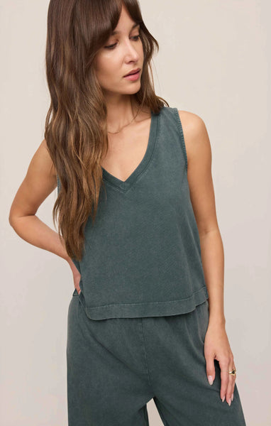 Sloane V-Neck Cotton Jersey Tank