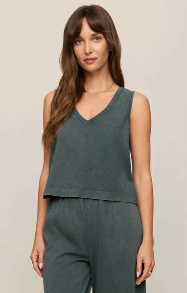 Sloane V-Neck Cotton Jersey Tank