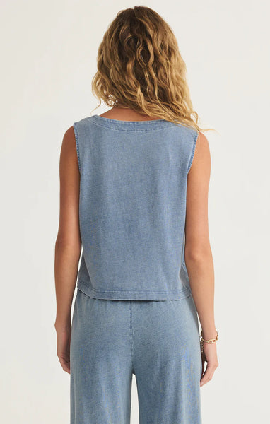 Solace V-Neck Jersey Denim Tank