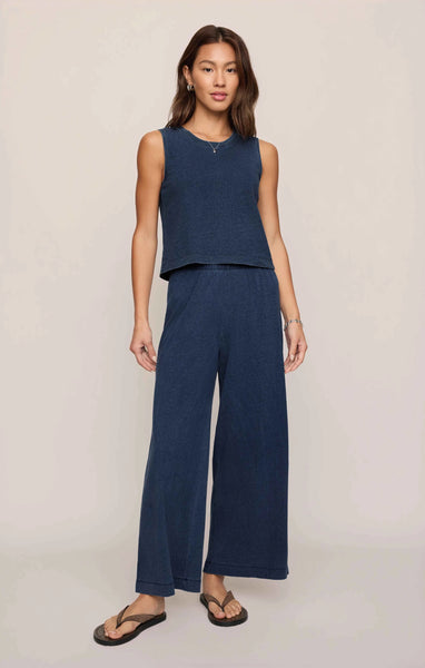 Sloane Jersey Denim Muscle Tank