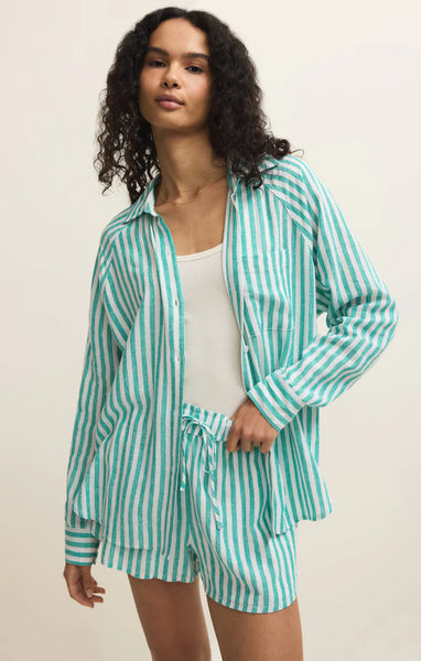 Perfect Linen Striped Top