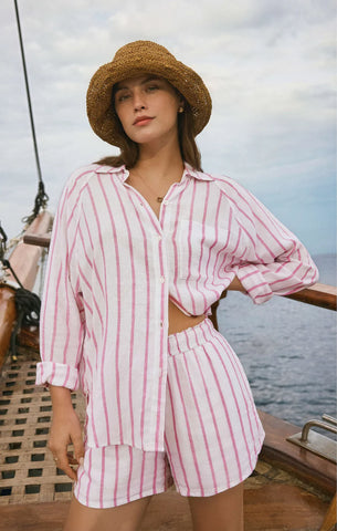 Perfect Linen Striped Top