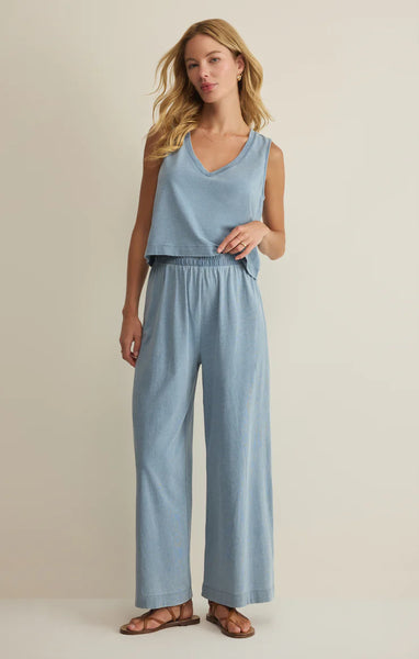 Sloane V-Neck Jersey Denim Tank