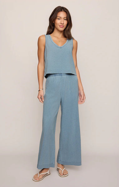 Sloane V-Neck Jersey Denim Tank