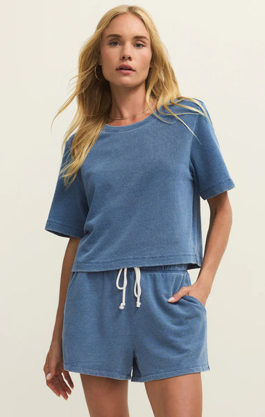 Curran Knit Denim Sweatshirt