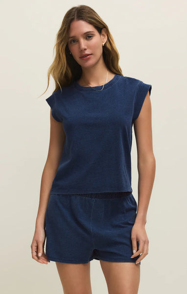 Camino Cotton Jersey Denim Tee