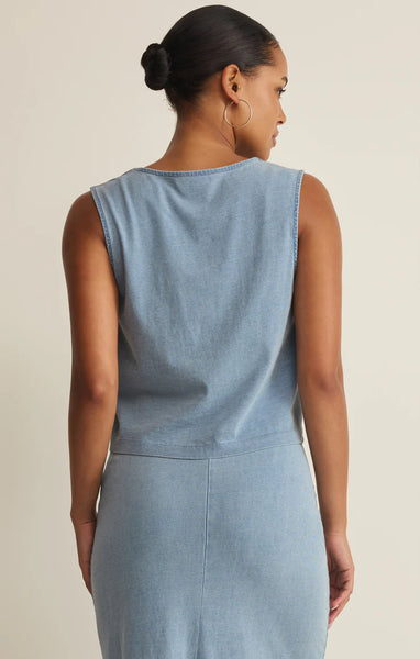 Noelle Jersey Denim Tank