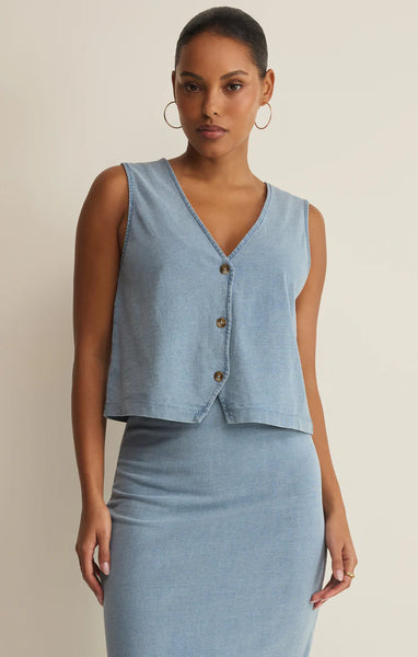 Noelle Jersey Denim Tank