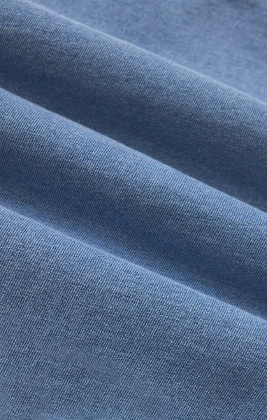 Reese Jersey Denim Button Up