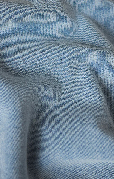 Delphine Knit Denim V-Neck Sweatshirt