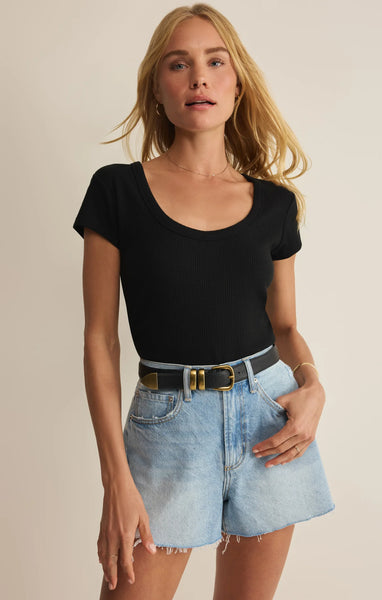 Leisurely Scoop Neck Tee
