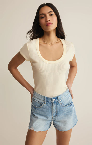 Leisurely Scoop Neck Tee