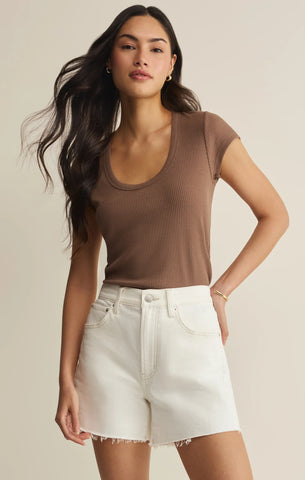 Leisurely Scoop Neck Tee
