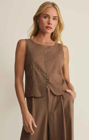 Roman Linen Vest
