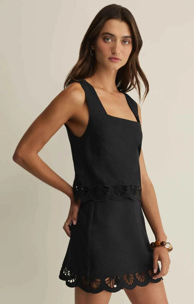 Charlene Embroidered Linen Top