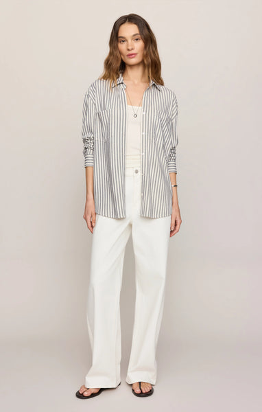Reese Button Up Stripe Top