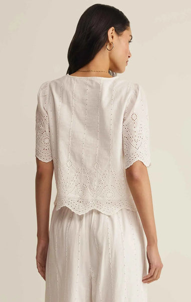 Oceanside Embroidered Top