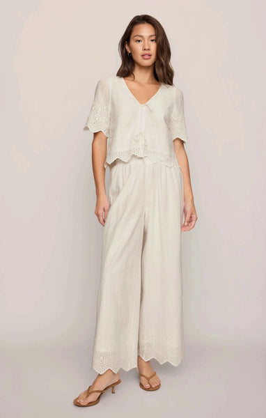 Oceanside Embroidered Top