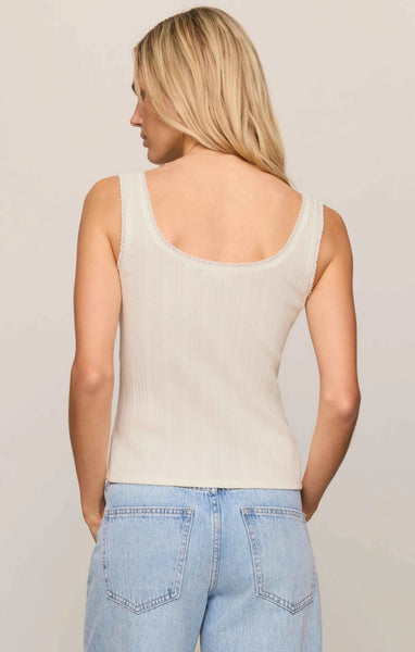 Lainey Pointelle Button Front Tank