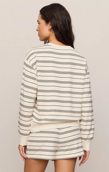 Stand Out Striped Fleece Sweatshirt