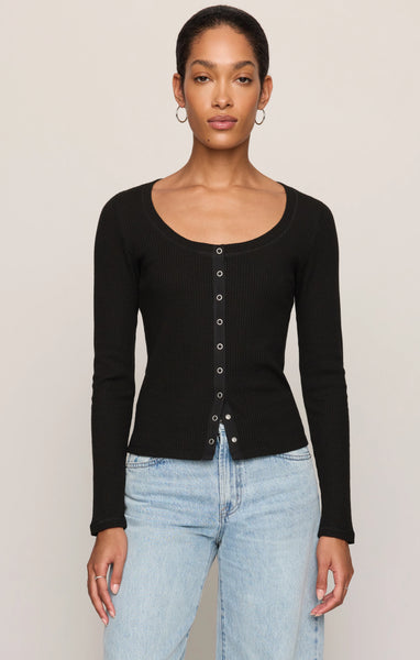 Albany Waffle Snap Front Top