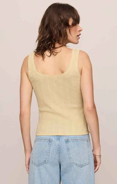 Lainey Pointelle Button Front Tank