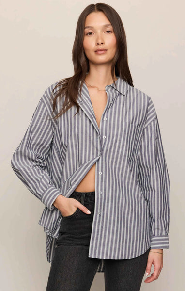 The Gallery Striped Button Up