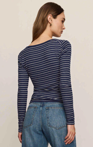 Andie Striped Henley Top