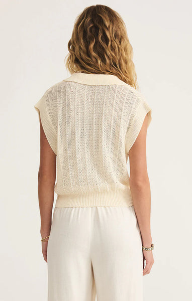 Lauden Crochet Polo Top