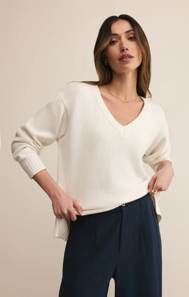 All Around Cotton V-Neck Sweater