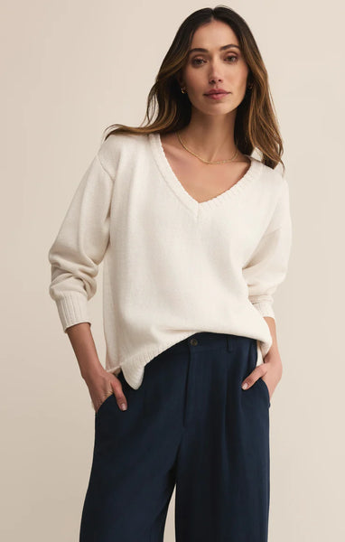 All Around Cotton V-Neck Sweater