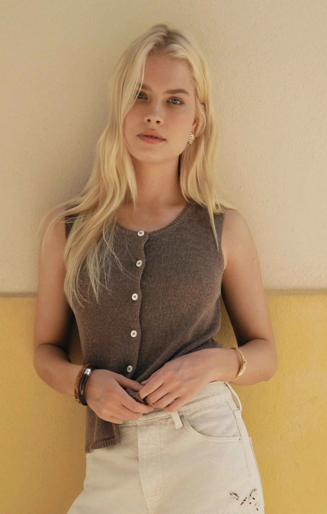 Syd Linen Knit Tank Vest