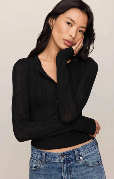 Rowena Fine Knit Henley