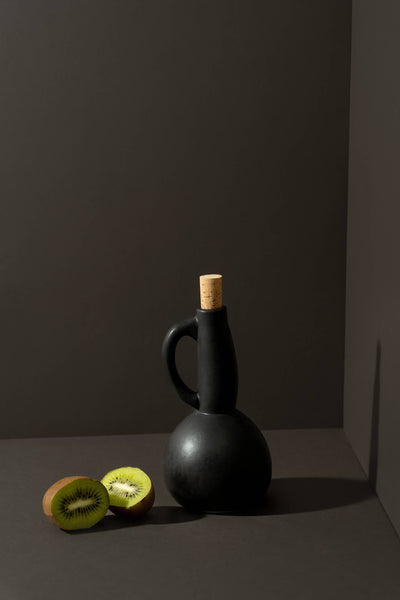 Handmade Stoneware Olive Oil Dispenser | Dadasi 15 oz: Matte White